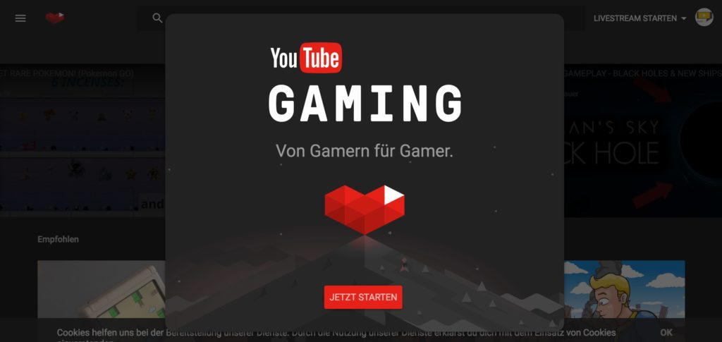 YouTube Gaming startet in Deutschland