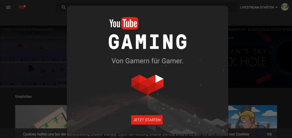 YouTube Gaming in Deutschland gestartet