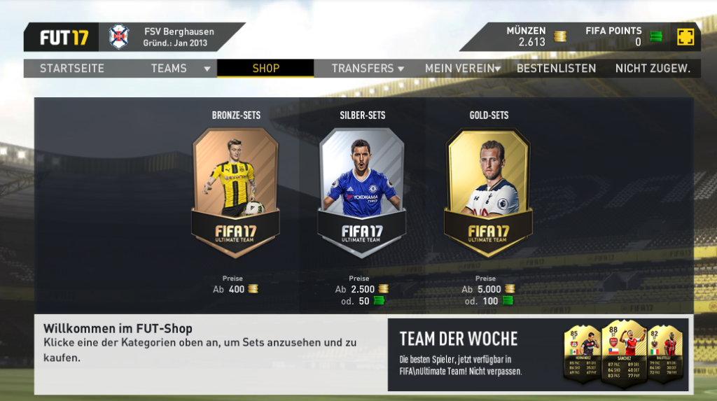 FIFA 17 - FIFA Ultimate Team (FUT) 17 Web App