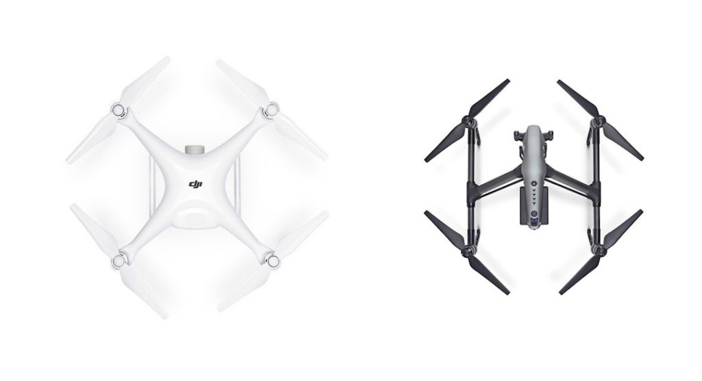 DJI Inspire 2 und Phantom 4 Pro