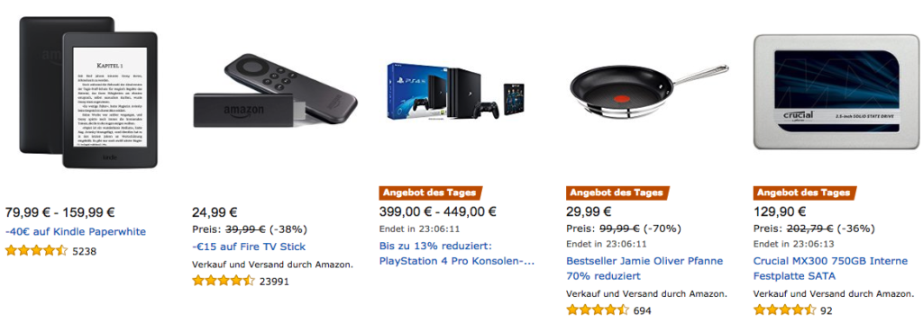 Amazon Cyber Monday Tagesangebote vom 25.11.2016