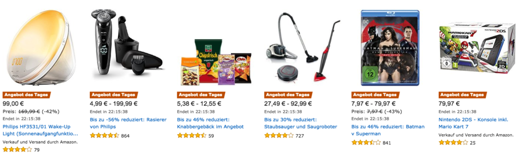 Amazon Cyber Monday Woche - Tagesangebote vom 27.11.2016