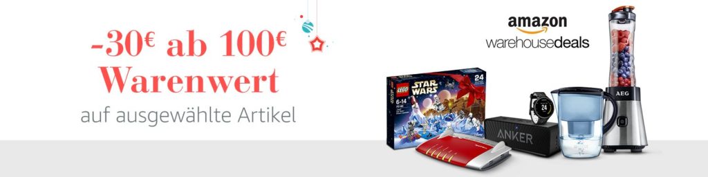 Amazon Weihnachts-Angebote-Woche: Tagesangebote vom 30.11.16