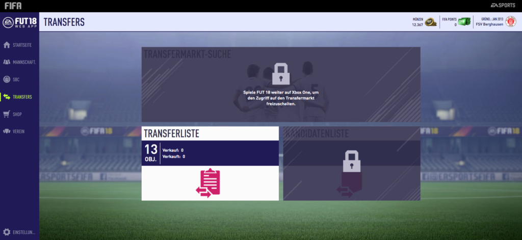 FIFA 18: FUT 18 - Transfermarkt freischalten