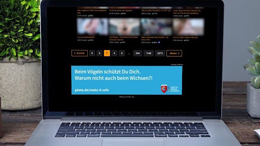 Antiviren-Programm: G Data wirbt auf P0rnoseiten